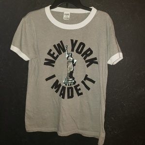 Pink brand NY tee